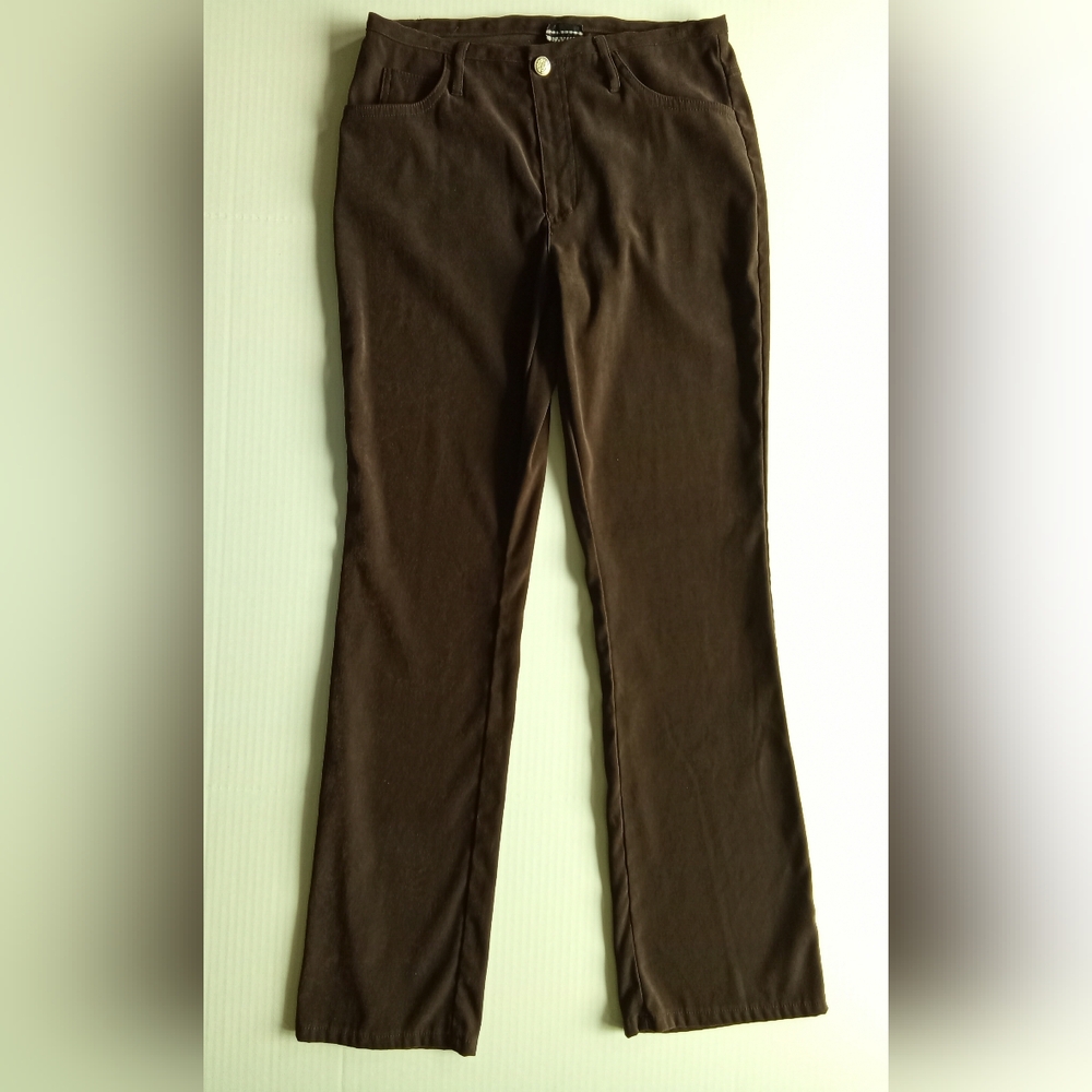 Brown Straight-Leg Pants